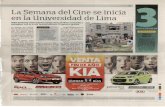 Inicio | Universidad de Lima · 2019-03-23 · La Semana del Cine se inicia 19 ESPECTÁCULOS Espectáculo de impro 'Story Cuatro miembros del colectivo Improperio se enfrentarán