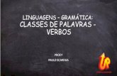 LINGUAGENS – GRAMÁTICA: CLASSES DE PALAVRAS - VERBOS › _public › ensinos › em › downloads › 2019... · 2019-11-08 · FLEXÕES VERBAIS. São as ideias que a partir das