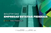 BOLETIM DAS EMPRESAS ESTATAIS FEDERAIS · Petrobras, que saiu de um lucro de R$ 5,1 bilhões, no primeiro semestre de 2017, para um lucro de R$ 16,8 bilhões no primeiro semestre