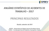 PRINCIPAIS RESULTADOSsa.previdencia.gov.br/site/2018/09/Apresentacao-AEAT-2017-Alexandre-Zioli.pdfO mesmo ocorreu com as taxas de mortalidade, letalidade e acidentalidade, ao registrarem