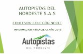AUTOPISTAS DEL NORDESTE S.A · 2017-10-19 · autopistas del nordeste sas nit. estad0s de cambios en t.a situacion por los periodos en 31 de diciembre de 2015 y 31 de diciembre de