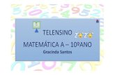 TELENSINO MATEMÁTICA A 10ºANO · 2020-04-28 · Considera as funções quadráticas 𝑔e h definidas em IR. Sabe-se que: 𝑔 =𝑚−3 2−2 +8,𝑚∈𝐼𝑅\3; −1e 3são