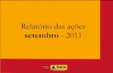 Relatório das ações setembro - 2011 - Bahia · 2015-05-19 · Juazeiro Itabuna Barreiras Lauro de Freitas. #notícias Relatório mensal setembro - 2011. OGE apresenta novas funcionalidades