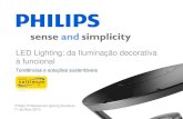 LED Lighting: da Iluminação decorativa à funcional · 2017-07-13 · *Estimativa de mercado baseada num estudo interno da Philips 7% 93% 2020 75% 2008 Philips Professional