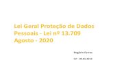 Lei Geral Proteção de Dados Pessoais - Lei nº 13.709 ... · Patricia Peck Garrido Pinheiro. 95ª Reunião GTIC (grupo profissionais de TIC do poder executivo de São Paulo. Palestra