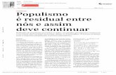 Universidade de Lisboa - Populismo residual entre · 2019-02-22 · campanha para as legislativas de 2011: uma média de 23,6%, con-cluem os dois investigadores. No entanto, o peso