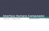 Interface Humano-Computador · Métodos para avaliação da interface Examinar a interface e julgá-la de acordo com os princípios reconhecidos de usabilidade. Aplicado por 3 a 5