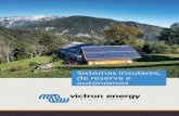 Sistemas insulares, de reserva e autónomos€¦ · Um painel solar alimenta os consumidores de forma praticamente direta. O único produto entre o painel e o consumidor de energia