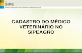 CADASTRO DO MÉDICO VETERINÁRIO NO SIPEAGRO€¦ · Para consultar a situação das notificações de receita emitidas, o médico veterinário deve indicar o número da notificação