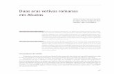 Duas aras votivas romanas em AlcainsREVISTA PORTUGUESA DE Arqueologia. volume 12. número 2. 2009, pp. 177–189 177rESuMo Estudam‑se dois altares identificados, em 2008, numa ermida