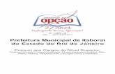 Prefeitura Municipal de Itaboraí do Estado do Rio de Janeiro · 2020-04-07 · Semântica: sinonímia, antonímia, homonímia, paronímia, polissemia e figuras de linguagem. .....