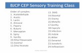 BJCP CEP Sensory Training Class › cep › SensoryTraining.pdfBJCP CEP Sensory Training Class Andrew Luberto 2012 . Acetaldehyde Described as: –Freshly cut green apples, leaves.