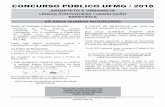 CONCURSO PÚBLICO UFMG / 2018 · 2018-04-25 · CoNCUrso pÚBLICo UFmg/2018 ProVA De LÍnGuA PortuGuesA/LeGisLAÇÃo 3 ProVA De LÍnGuA PortuGuesA / LeGisLAÇÃo instruÇÃo: as questões
