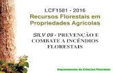 LCF1581 - 2016 Recursos Florestais em Propriedades Agrícolas a incendios.pdf · LCF1581 - 2016 Recursos Florestais em Propriedades Agrícolas SILV 09 - PREVENÇÃO E COMBATE A INCÊNDIOS