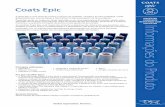 epic Coats Epic · 2019-01-18 · A linha Epic é uma linha de costura corespun de poliéster, versátil e de alta qualidade, usada globalmente por marcas líderes e fabricantes no