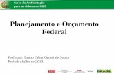 Planejamento e Orçamento no Brasil › bitstream › 1 › 1051 › 1 › SOUZA, Brun… · Planejamento e Orçamento Federal Brasília, 16 de julho de 2013 Lei Orçamentária Anual