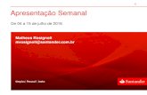 Presentación de PowerPoint - Santander Brasil€¦ · 1 11 11 2 12 12 13 13 t-13 14 14 t-14 15 15 t-15 16 6 IPCA: Inflação de Serviços (% 12 meses) Fonte: IBGE. 7 Mercados 7 Brasil: