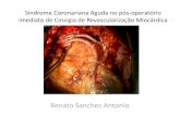Renato Sanchez Antonio€¦ · errada em 1 (2%). •Com base nos achados de angiografia, 27 pacientes foram reoperados e re-enxertados. Resultados •No momento da re-operação,
