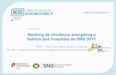 Ranking de eficiência energética e hídrica dos …...Ranking de eficiência energética e hídrica dos hospitais do SNS 2017 PEBC –Plano Estratégico do Baixo Carbono Eco.AP –Programa