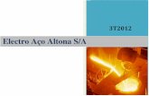 Electro Aço Altona S/Ari.altona.com.br/pages/informacoes_financeiras/... · O EBIT acumulado até no 3º trimestre de 2012, foi de R$ 15,9 milhões, (R$ 15,2 milhões em 2011) o