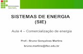SISTEMAS DE ENERGIA (SIE)bruno.martins/SIE/AULA 4 - SIE... · 2017-02-14 · de nosso país em termos ambientais (mais ou menos energia hidrelétrica, nuclear, eólica, queima de