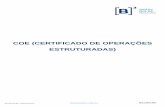 COE (CERTIFICADO DE OPERAÇÕES ESTRUTURADAS) · Certificado de Operações Estruturadas, na compreensão da metodologia de cálculo e dos critérios de precisão usados na atualização