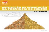 PROJECÇÃO DA POPULAÇÃO PROVÍNCIA DO CUNENE · 2019-05-14 · 2015/2016 e de dados administrativos dos Serviços de Migração e Estrangeiros referentes ao ano de 2013. Esta publicação