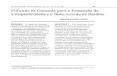 O Fundo de Garantia para a Promoção da Competitividade e o Novo Acordo de … · 2018-03-19 · REVISTA DO BNDES, RIO DE JANEIRO, V. 16, N. 31, P. 85-112, JUN. 2009 85 SIMONE SAISSE