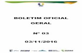 BOLETIM OFICIAL GERAL Nº 03 03/11/2016 - UNIFAP...BOLETIM OFICIAL GERAL Nº 03 - 03/11/2016 COMITÊ LOCAL ATENÇÃO! Solicitamos a gentileza de todos os participantes do JUBs Cuiabá