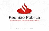 Reunião Pública - Santander Brasil...2 Esta apresentação foi preparada pelo Banco Santander (Brasil) S.A. e não constitui uma oferta ou solicitação de oferta para aquisição