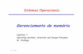 Sistemas Operacionais - UFFboeres/slidesSOI/CapSO_05a.pdfSistemas Operacionais Gerenciamento de memória Capítulos 7 Operating Systems: Internals and Design Principles W. Stallings
