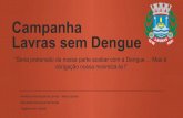 Campanha Lavras sem Dengue · 2015-11-25 · Lavras é situada na região do Campo das Vertentes, no sul do estado de MG População : 100.000 habitantes Soma-se a este universo mais
