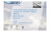 Competição entre soluções de transporte: Corredor Lisboa ...web.tecnico.ulisboa.pt/~vascoreis/projects/airdev/... · Cenarização prospectiva. 10 Conteúdos Motivação Objectivos