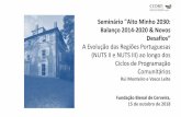 A Evolução das Regiões Portuguesas (NUTS II e NUTS III) ao … · 2018-10-16 · Seminário "Alto Minho 2030: Balanço 2014-2020 & Novos Desafios“ A Evolução das Regiões Portuguesas