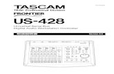 US-428 - TASCAM · 2 tascam us-428 安全にお使いいただくために この機器を改造しないでください。火災・感電の原因となります。 万一、煙が出ている、変なにおいや音がするなどの異常状態のまま使用すると、火災・感電