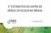 2ª ESTIMATIVA DA SAFRA DE GRÃOS 2019/2020 NO BRASIL · 2019-06-12 · expectativa de maior produtividade média (+3,3%). Caso confirmada, a produção de grãos na próxima safra