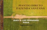PlANTIO DIRETO FAZENDA SANTANA - Febrapdp · Proprietário: Luiz Fernando e Dudy Paiva ... inovando, e o plantio direto foi fundamental para o início desta história. Cuiabá 24