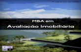 Programa MBA em Avaliação Imobiliária · Competências 1. Conhecimentos das principais atividades de construção 2. Gestão básica de urna obra ... 1 -Balanço Funcional 2 -Análise