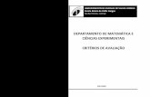 DEPARTAMENTO DE MATEMÁTICA E CIÊNCIAS …Critérios de Avaliação das disciplinas do DMCE 4 CRITÉRIOS DE AVALIAÇÃO MATEMÁTICA 2019/2020 Descritores operativos Instrumentos de