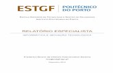 ESCOLA UPERIOR DE TECNOLOGIA E GESTÃO DE ELGUEIRAS · 2017-08-22 · ESCOLA SUPERIOR DE TECNOLOGIA E GESTÃO DE FELGUEIRAS INSTITUTO POLITÉCNICO DO PORTO RELATÓRIO ESPECIALISTA