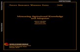 Measuring Agricultural Knowledge and Adoption€¦ · Keywords : Measurementerror, agriculture, objectiveknowledge, objectiveadoption, self-reported knowledge, self-reported ... practices