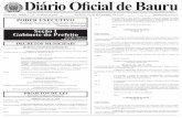 DIÁRIO OFICIAL DE BAURU 1 Diário Oficial de Bauru · Projeto de Lei que, uma vez aprovado, institui o “Dia Municipal da Prevenção e Combate ao Suicídio” e dá outras providências.