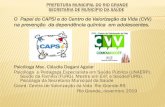 O Papel do CAPSi e do Centro de Valorização da Vida (CVV ... · Programa CVV de Valorização da Vida e Prevenção ao Suicídio, desenvolvido em todo o Brasil. Presta serviço