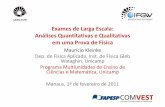Exames de Larga Escala: Análises Quantitativas e ...Manaus, 1º de fevereiro de 2011. Sumário • Exames de acesso ao ensino superior – Enem e vestibulares • Análise de uma