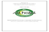 PRO CER 001 - SIILHALALsiilhalal.com.br/arquivos_downloads/PRO_CER_001_Procedimentos_… · Escopo de Produtos de Certificação Halal / Scope of Certification FOR CER 104 PLANILHA