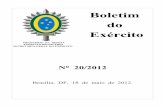 Boletim do Exército - Exército Brasileiro · Estabelece o número de vagas para o ingresso e para as promoções no Quadro Auxiliar de Oficiais (QAO), em 1º de junho de 2012.....25
