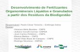 Desenvolvimento de Fertilizantes Organominerais Líquidos e ...¡sFert+-+Result… · Desenvolvimento de Fertilizantes Organominerais Líquidos e Granulados a partir dos Resíduos