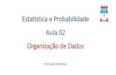 Estatística e Probabilidade Aula 02 Organização de Dados · Estatística e Probabilidade Aula 02 ... TRIOLA, M. Introdução à Estatística, 10 ed, Rio de Janeiro: LTC, 2011.