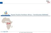 Toyota Tsusho Fertilizer Africa Fertilizantes BARAKATOYOTA TSUSHO FERTILIZER AFRICA 3 35 países 53 de 54 países 28 países 11.000 13.500 2.500 Centrado em marcas do grupo Toyota