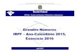 Grandes Números IRPF – Ano-Calendário 2015, …...2014/08/11  · Grandes Números IRPF – Ano-Calendário 2015, Exercício 2016 abril 2017 Ministério da Fazenda Grandes Números